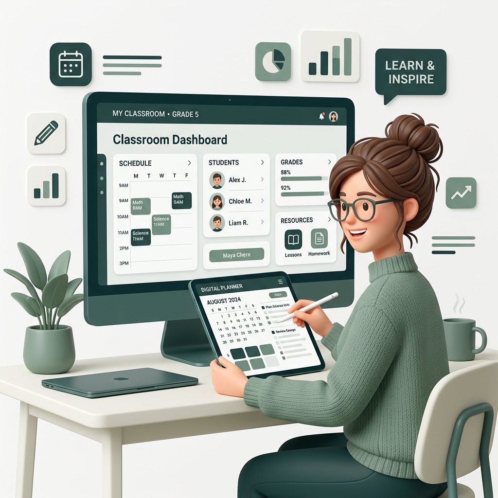 Teacher Nexa Dashboard Illustration